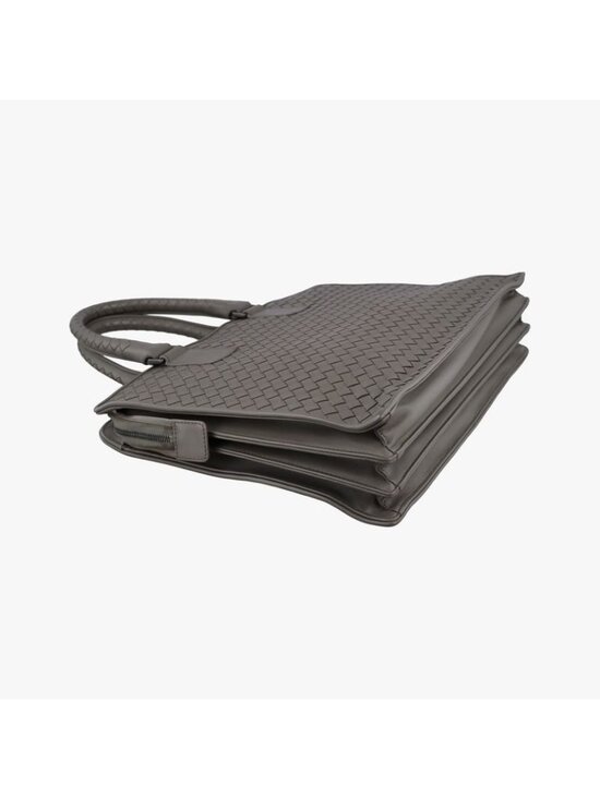 Bottega Veneta Intrecciato Gray Lambskin Handbag - Picture 5 of 16